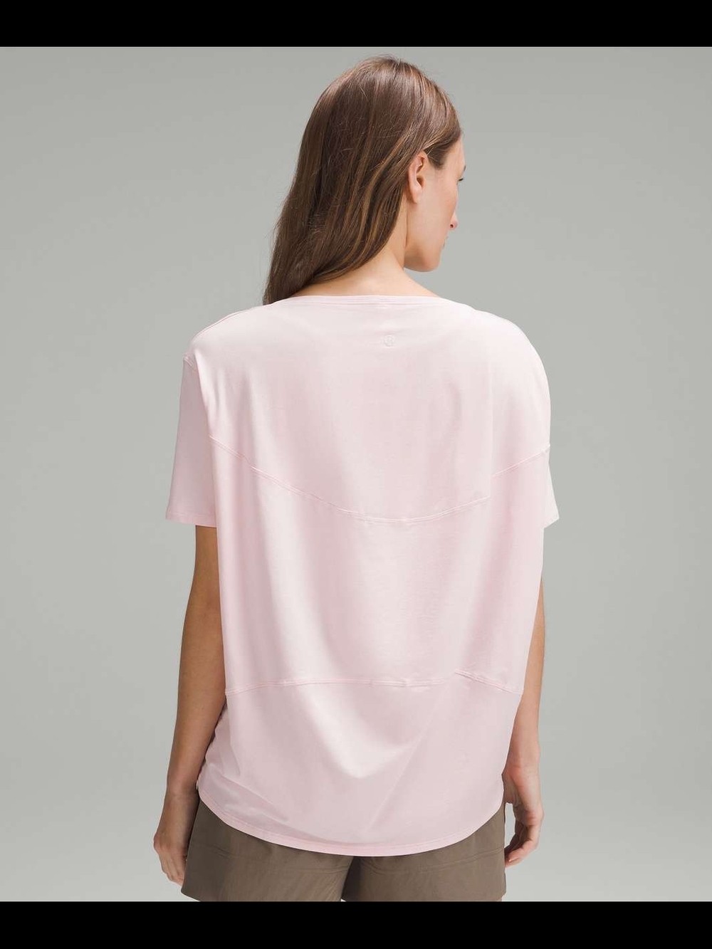 Lululemon Back In Action Short Sleeve T- Shirt Nulu Beige Peach Tee Top Size 4